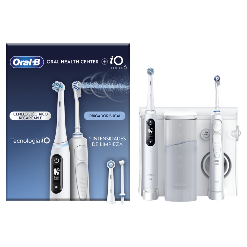 Oral-B Pakke OxyJet Mundskyller + Oral-B iO6 Elektrisk Tandbørste Oral-B Pakke OxyJet Mundskyller + Oral-B iO6 Elektrisk Tandbørste